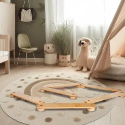 Lasten tasapainorata Linento Furniture BLTYZ-AKTV016, vaaleanruskea