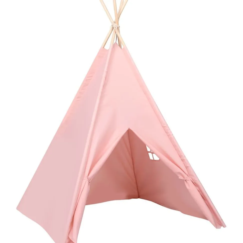 Lasten tiipiiteltta + laukku peachskin pinkki 120x120x150 cm