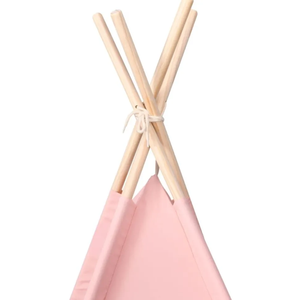 Lasten tiipiiteltta + laukku peachskin pinkki 120x120x150 cm