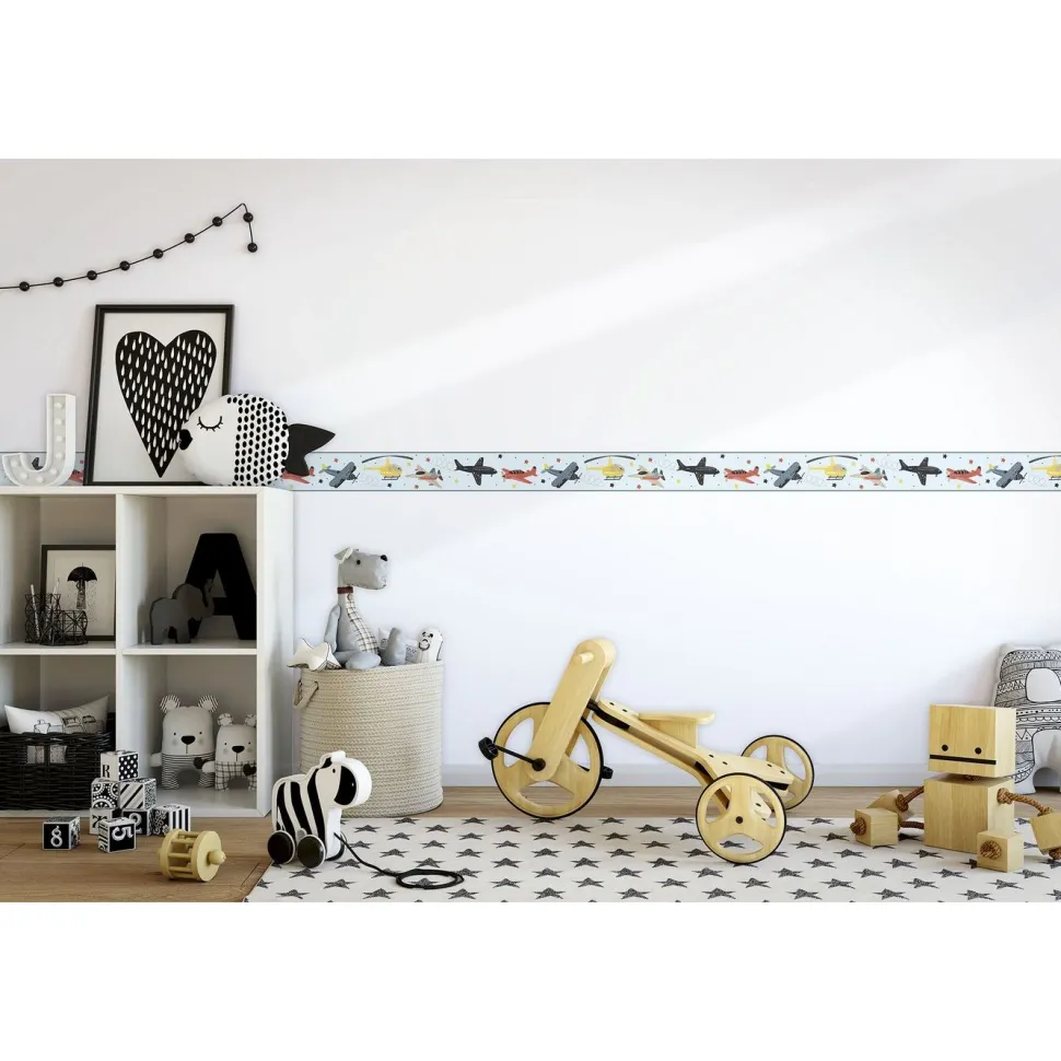 Lastenhuoneen boordi Kids Walls 45818, vinyylipinta, 0.18x5m, sininen