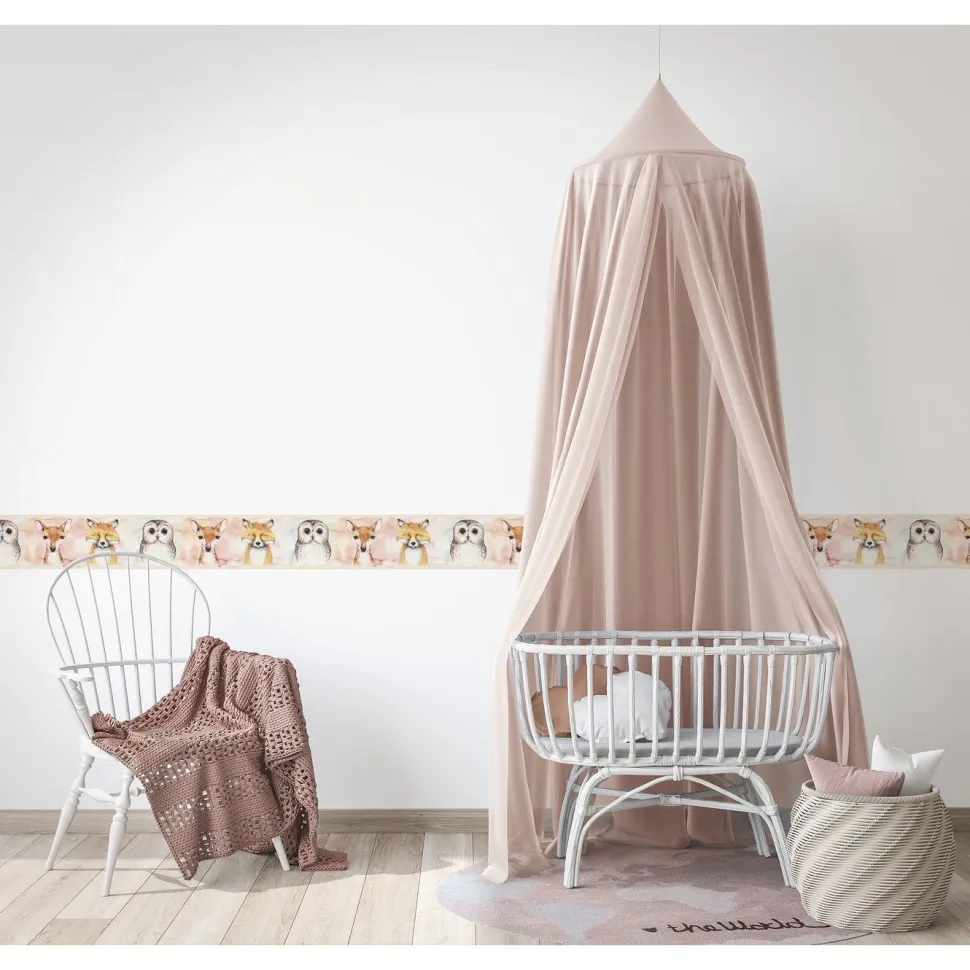Lastenhuoneen boordi Kids Walls 45890, vinyylipinta, 0.18x5m, vaaleanpunainen