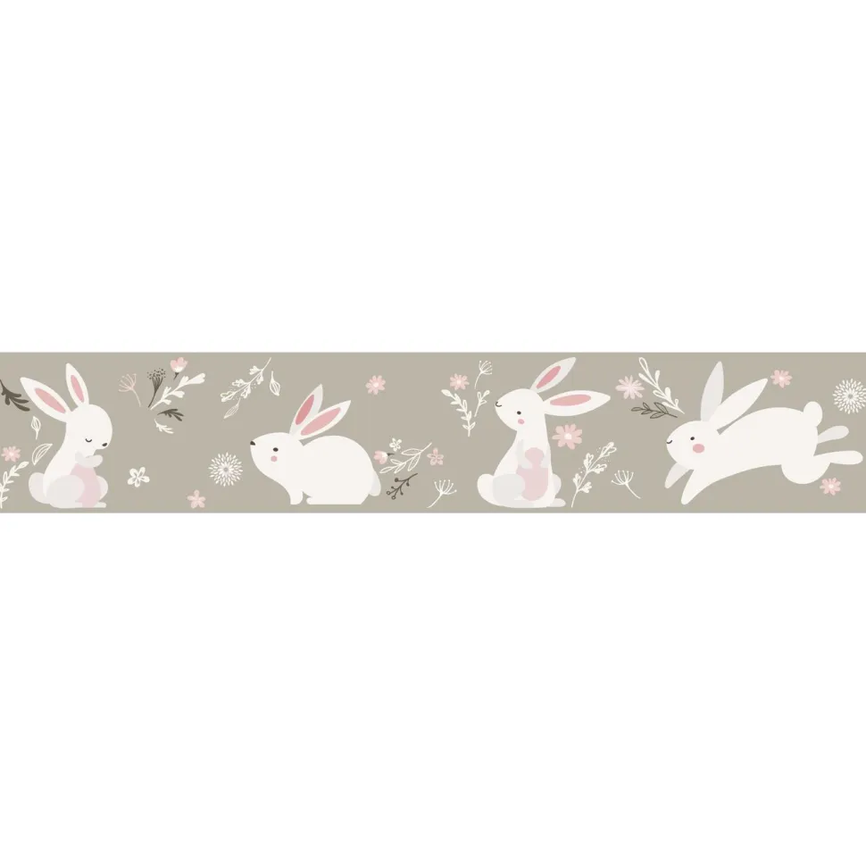 Lastenhuoneen boordi Kids Walls 45862, vinyylipinta, 0.18x5m, kukka, beige