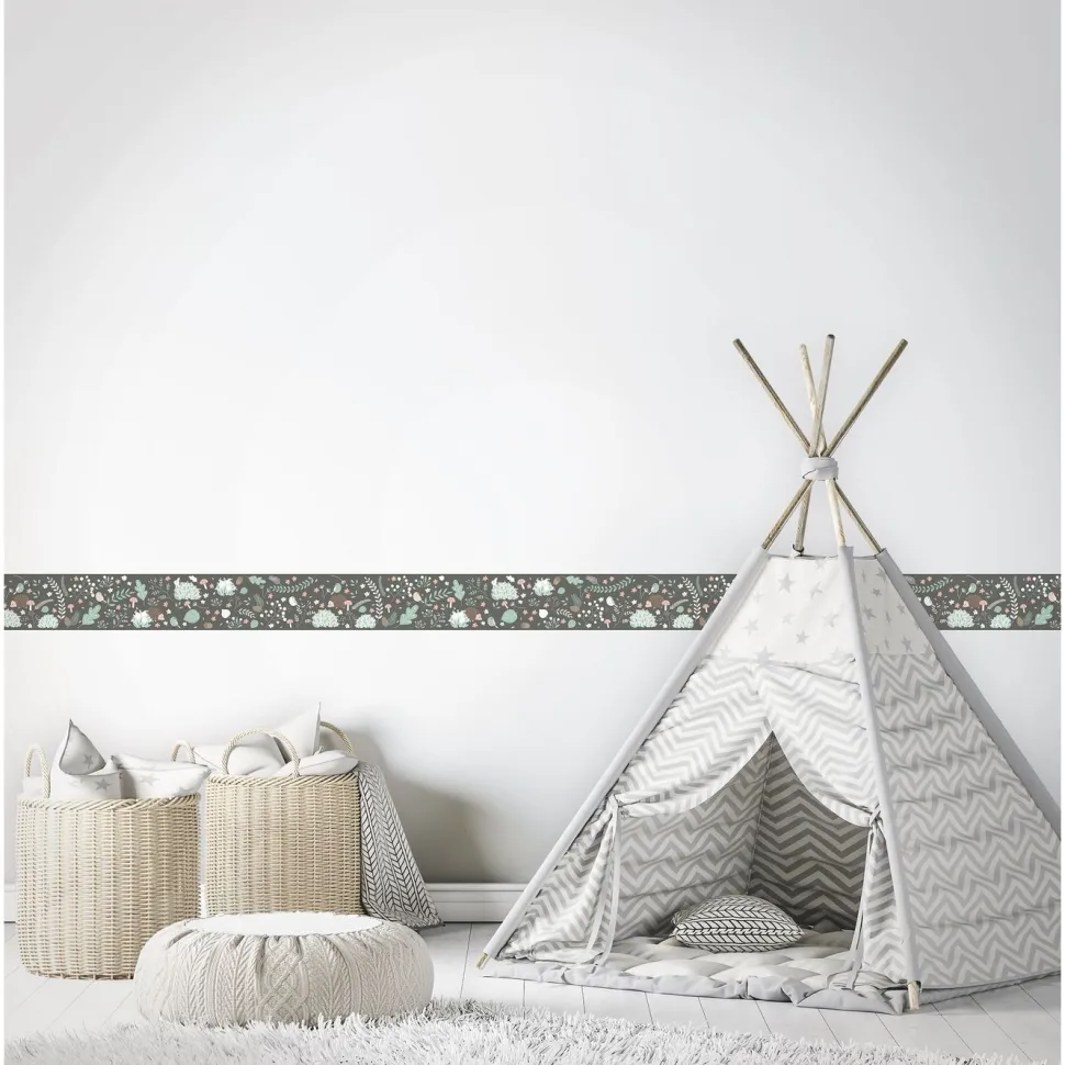 Lastenhuoneen boordi Kids Walls 45871, vinyylipinta, 0.18x5m, luonto, ruskea