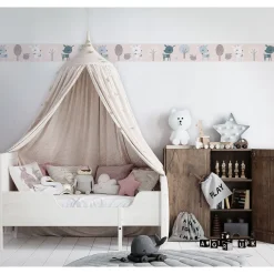 Lastenhuoneen boordi Kids Walls 45837, vinyylipinta, 0.18x5m, vaaleanpunainen