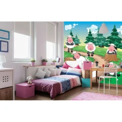 Lastenhuoneen tapetti Dimex Sheep, 225x250cm, monivärinen, eläinkuosi