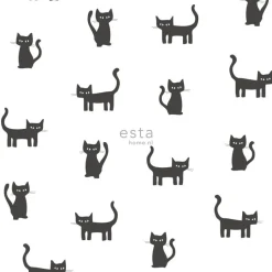 Lastenhuoneen tapetti Esta Little Bandits 138928, eläin, valkoinen/musta