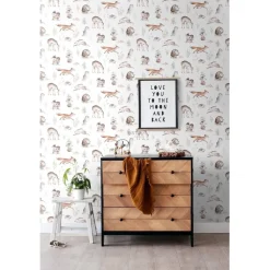 Lastenhuoneen tapetti Esta To The Moon And Back 139399, non-woven, valkoinen