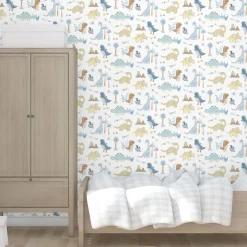 Lastenhuoneen tapetti Galerie Tiny Tots 2 G78363-64, dinosaurus