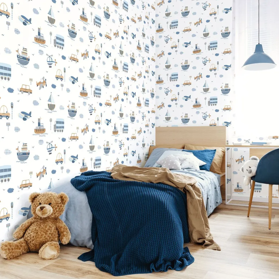 Lastenhuoneen tapetti Galerie Tiny Tots 2 G78415-17, auto