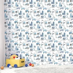 Lastenhuoneen tapetti Galerie Tiny Tots 2 G78360-62, auto