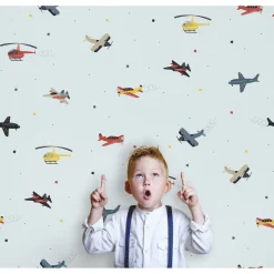 Lastenhuoneen tapetti Kids Walls 45817, vinyylipinta, sininen