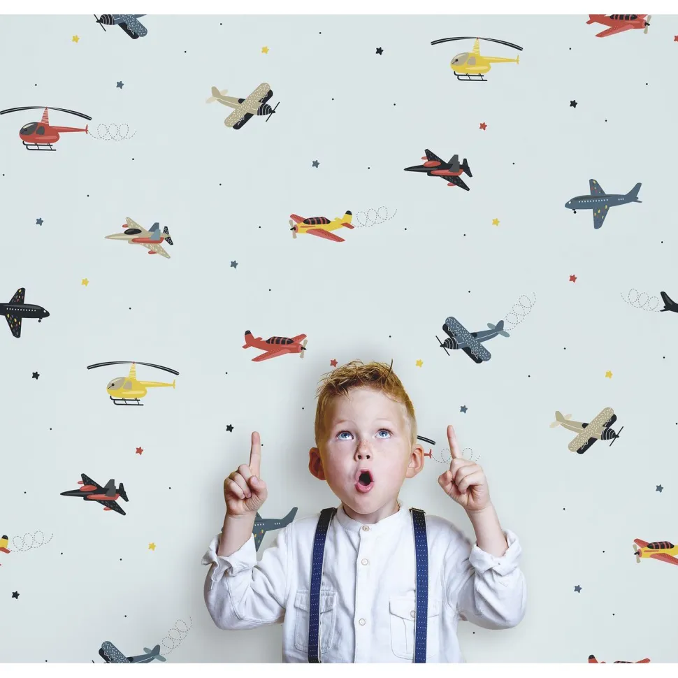 Lastenhuoneen tapetti Kids Walls 45817, vinyylipinta, sininen