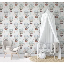 Lastenhuoneen tapetti Kids Walls 45865, vinyylipinta, pilvi, sininen