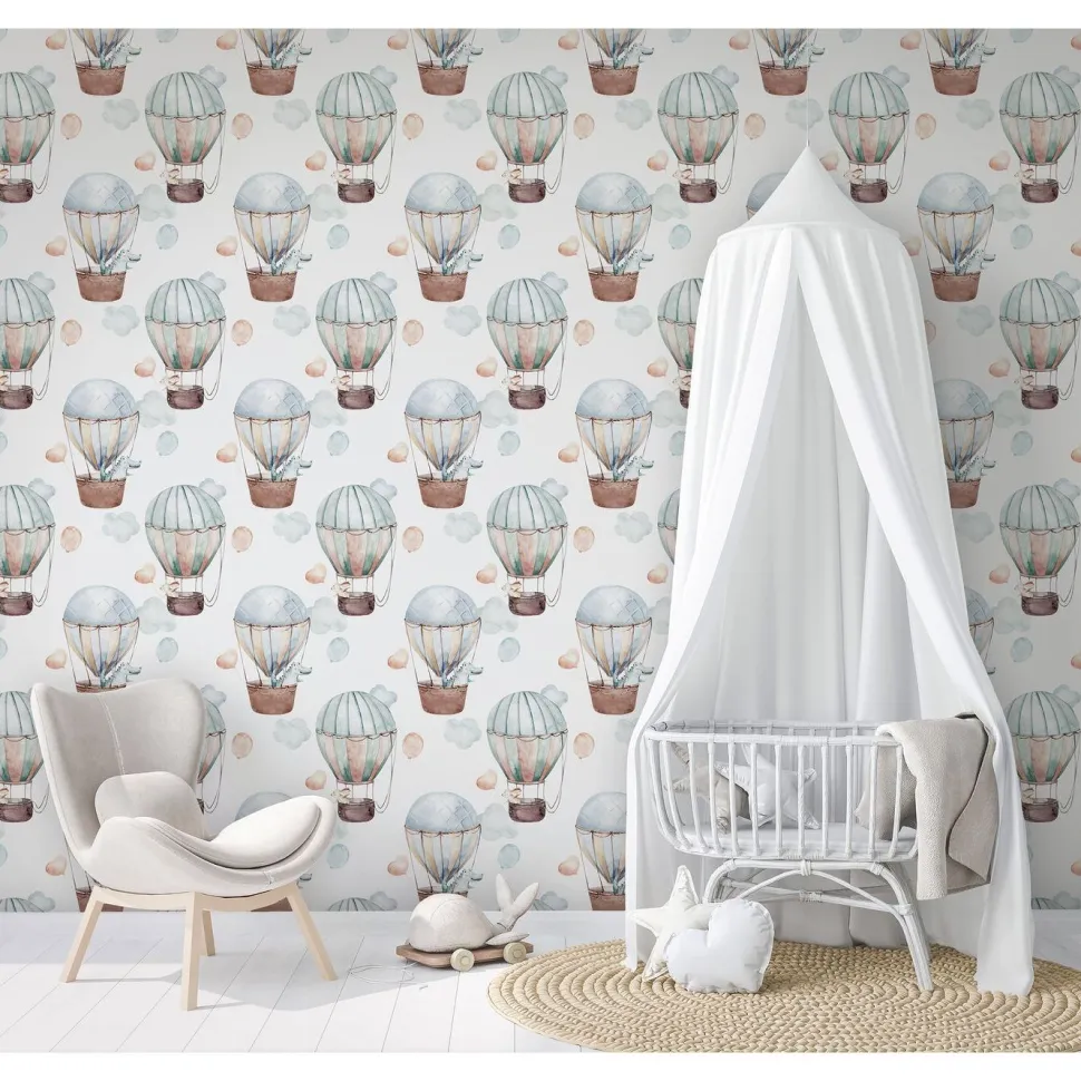 Lastenhuoneen tapetti Kids Walls 45865, vinyylipinta, pilvi, sininen