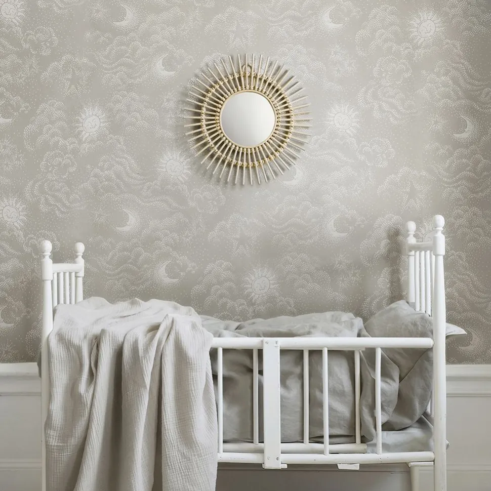 Lastenhuoneen tapetti Littlephant Happy Cloud, pilvi, harmaa/beige
