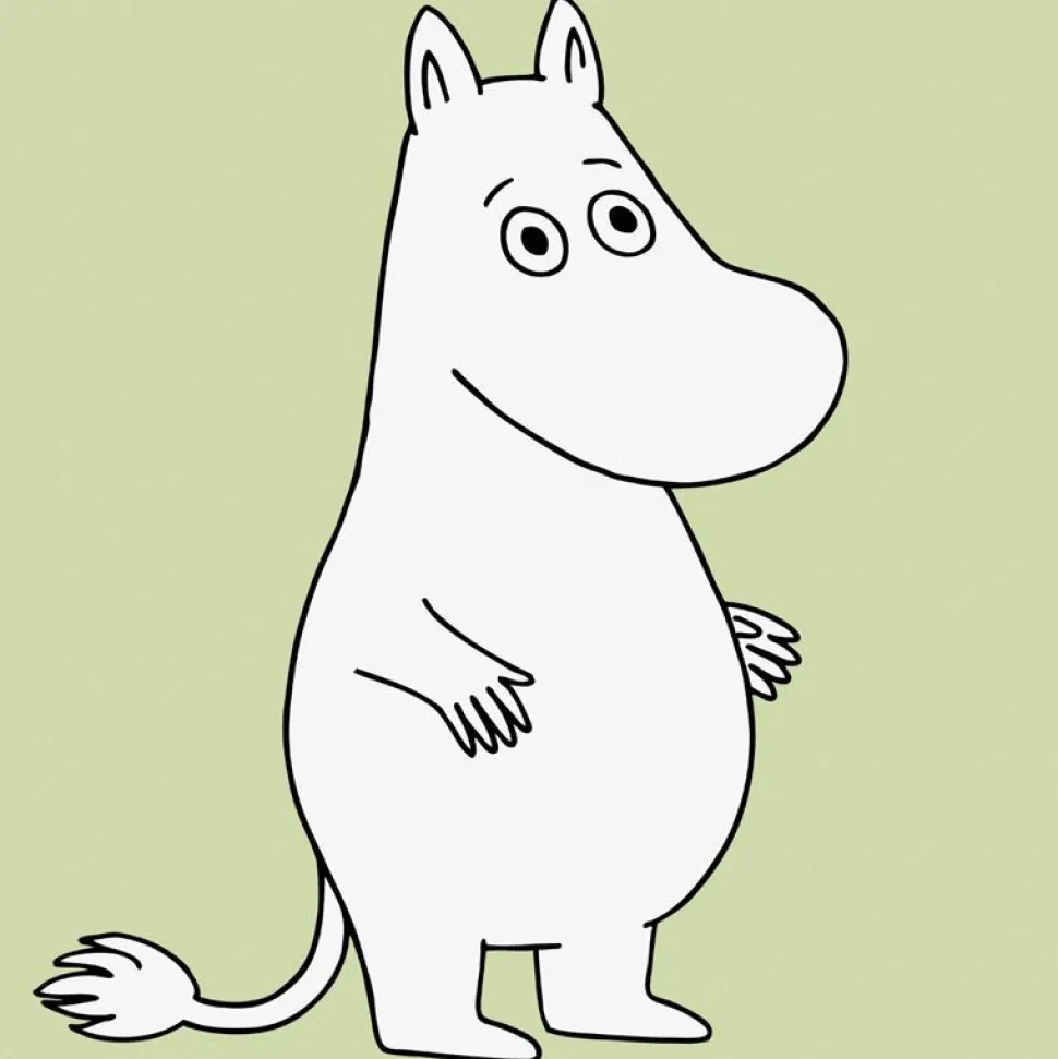 Lastenhuoneen tapetti Sandudd Moomin 5181-3, 0,53x11,2m, vihreä, non-woven