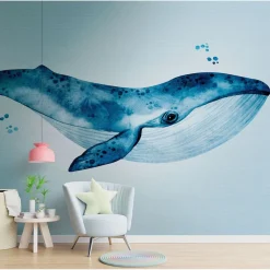 Lastenhuoneen tapetti A.S. Creation THE WALL 38300-1, 371x280cm, sininen