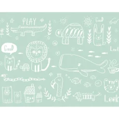 Lastenhuoneen tapetti A.S. Creation THE WALL 38304-1, 371x280cm, turkoosi