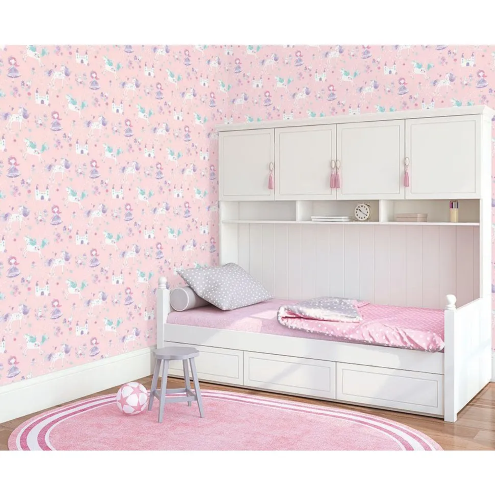 Lastenhuoneen tapetti Galerie Just 4 Kids II G56525, yksisarvinen, harmaa