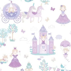 Lastenhuoneen tapetti Galerie Tiny Tots 2 G78372, perhonen, kissa, monivärinen