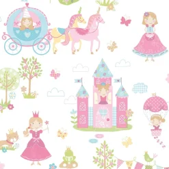 Lastenhuoneen tapetti Galerie Tiny Tots 2 G78372, perhonen, kissa, monivärinen