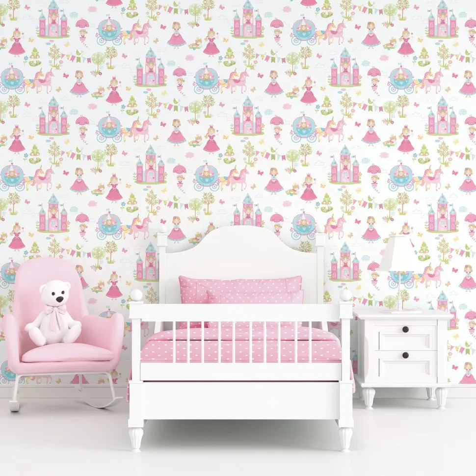 Lastenhuoneen tapetti Galerie Tiny Tots 2 G78372, perhonen, kissa, monivärinen
