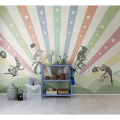 Lastenhuoneen tapetti Rebel Walls Circus Rainbow, mittatilaus