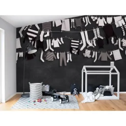 Lastenhuoneen tapetti Rebel Walls Laundry Day, non-woven, mittatilaus