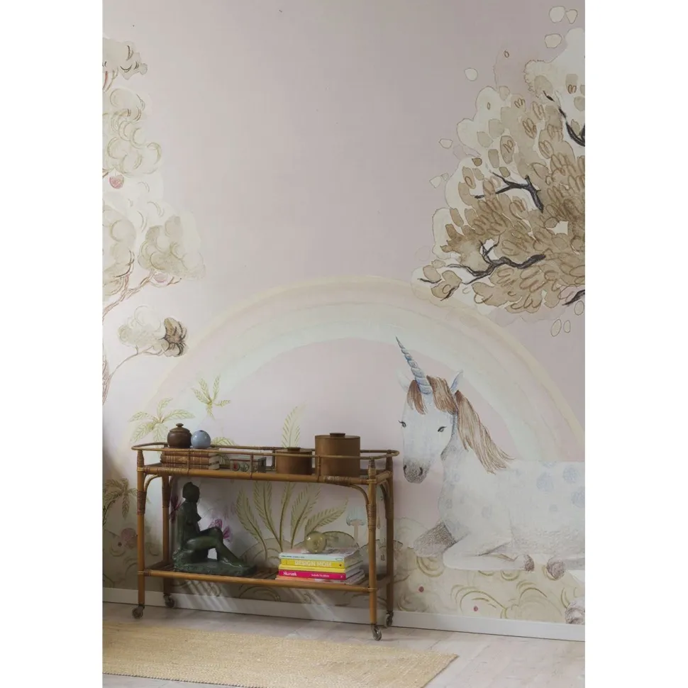 Lastenhuoneen tapetti Rebel Walls Unicorn Dream Bubblegum, mittatilaus