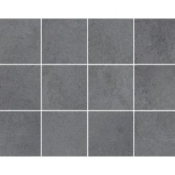 Lattialaatta Pukkila Concreto, 10x10cm, matta, lasitettu, liimatäpläarkki