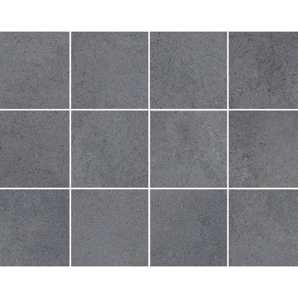 Lattialaatta Pukkila Concreto, 10x10cm, matta, lasitettu, liimatäpläarkki
