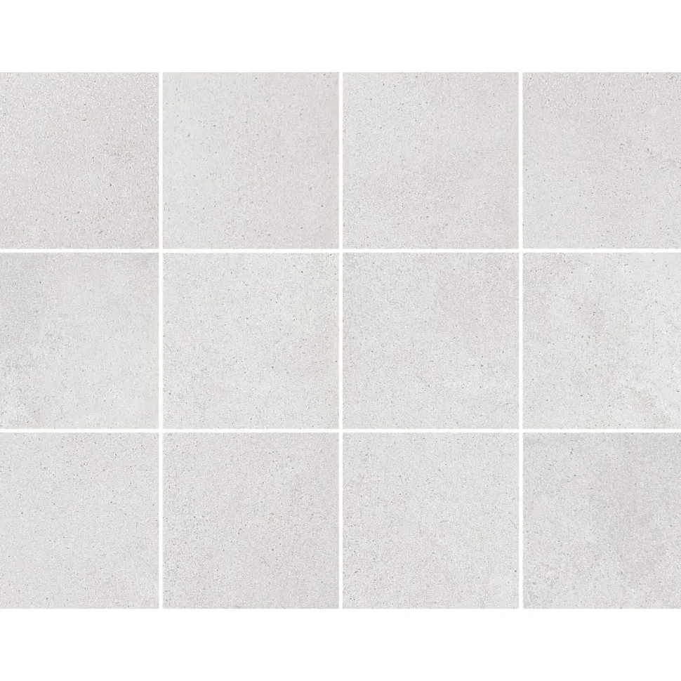 Lattialaatta Pukkila Concreto, 10x10cm, matta, lasitettu, liimatäpläarkki
