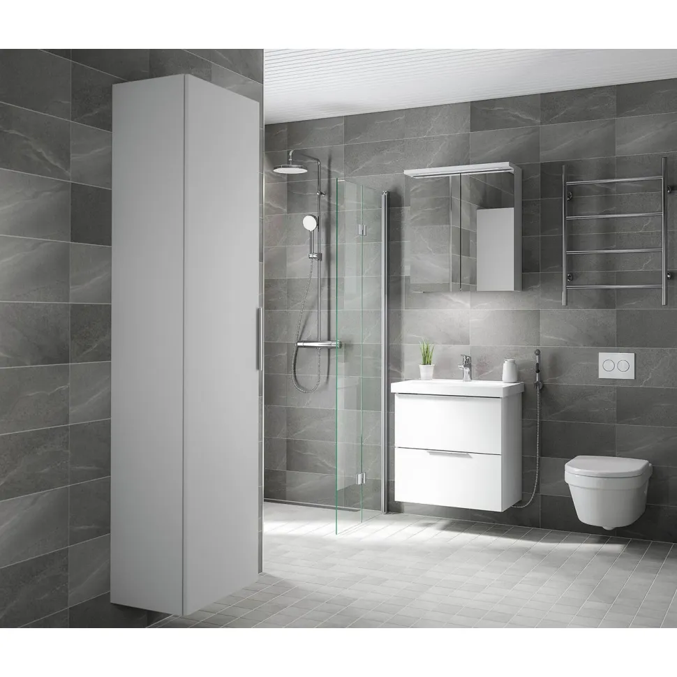 Lattialaatta Pukkila Landstone Grey kuvioitu himmeä sileä 97x97mm