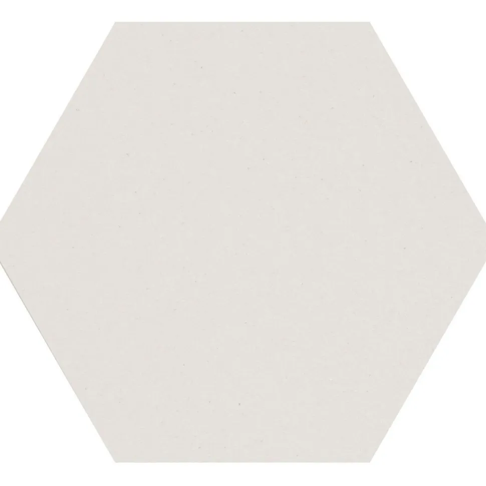 Lattialaatta Pukkila Natura 6-kulmainen Valkoinen himmeä sileä 115x100 mm