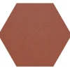 Lattialaatta Pukkila Natura 6-kulmainen Punainen himmeä sileä 115x100 mm