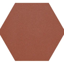 Lattialaatta Pukkila Natura 6-kulmainen Punainen himmeä sileä 115x100 mm