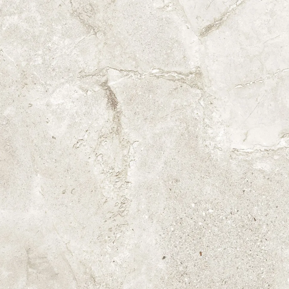 Lattialaatta Pukkila Stone Age White, 59.2x59.2cm, matta