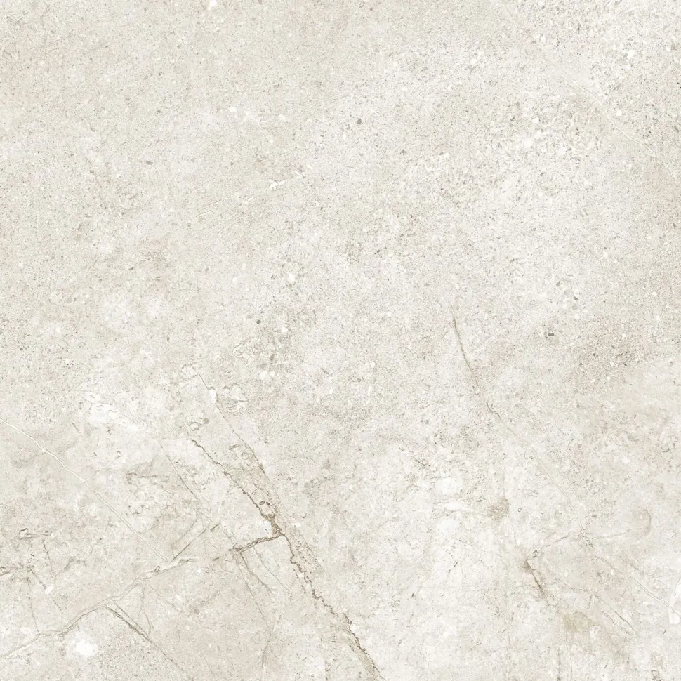 Lattialaatta Pukkila Stone Age White, 59.2x59.2cm, matta