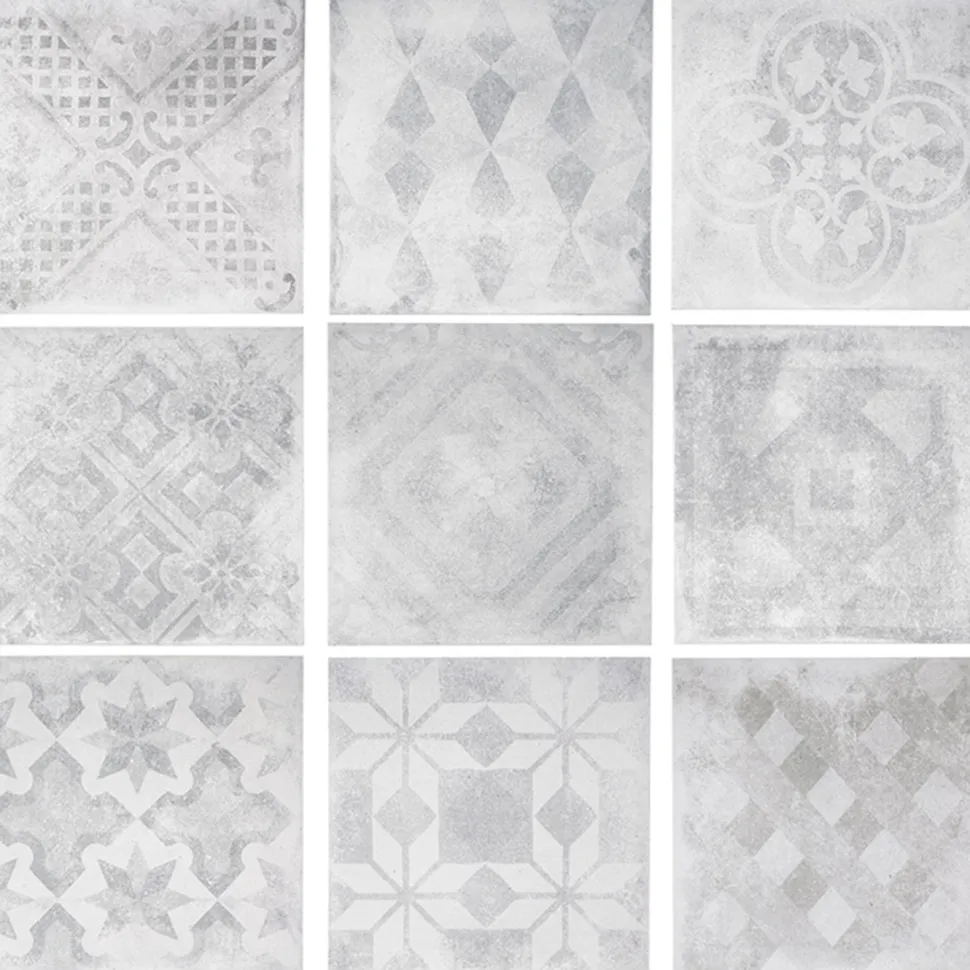 Lattialaatta Arredo Betonepoque White/Grey mix 20x20cm, matta