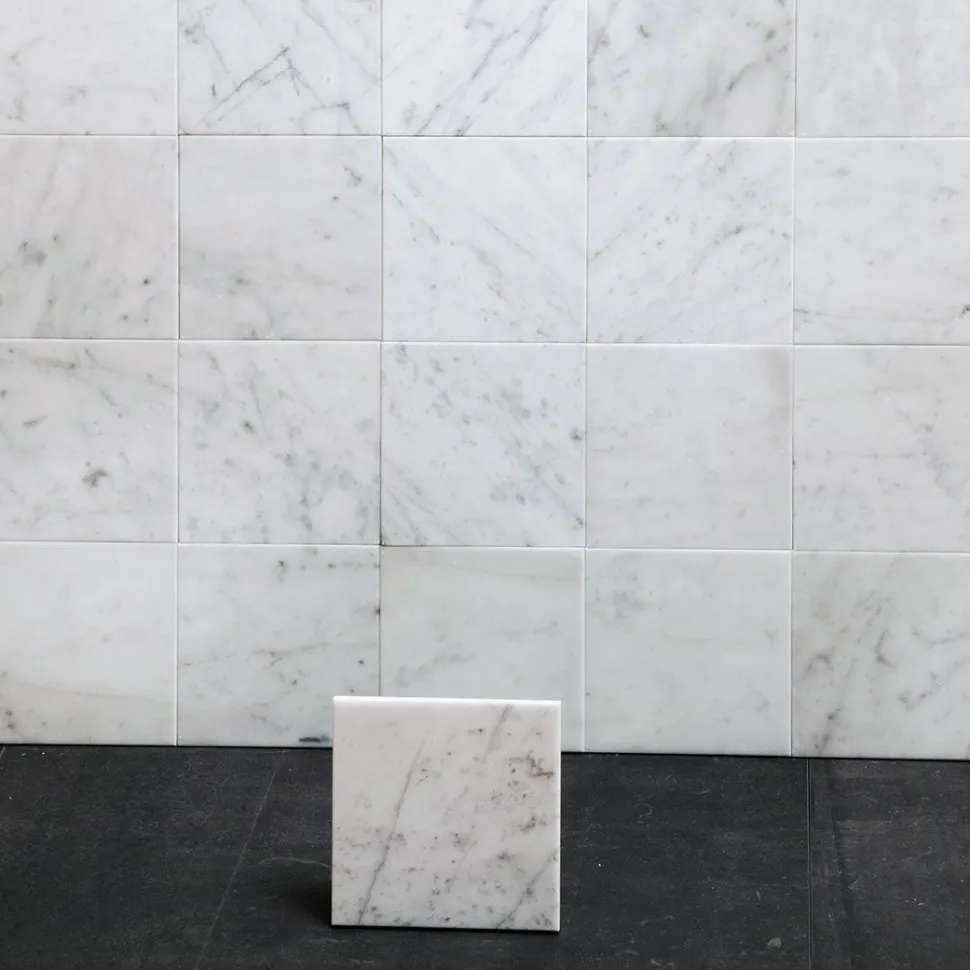 Lattialaatta Arredo Bianco Carrara C 15.2x15.2cm, himmeä, valkoinen