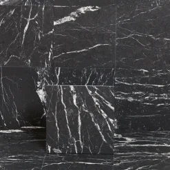Lattialaatta Arredo Nero Marquina 15.2x15.2cm, himmeä, musta