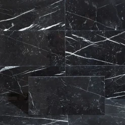 Lattialaatta Arredo Nero Marquina 30.5x61cm, kiillotettu, musta