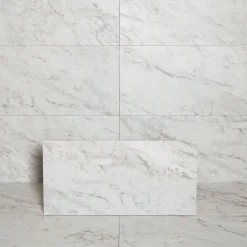 Lattialaatta Coem Marmor B Carrara 30x60cm, matta, valkoinen