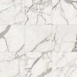 Lattialaatta Keope Elements Lux Calacatta 15x15cm, valkoinen