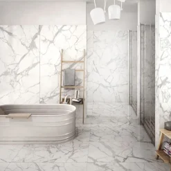 Lattialaatta Keope Elements Lux Calacatta 60x60cm, valkoinen
