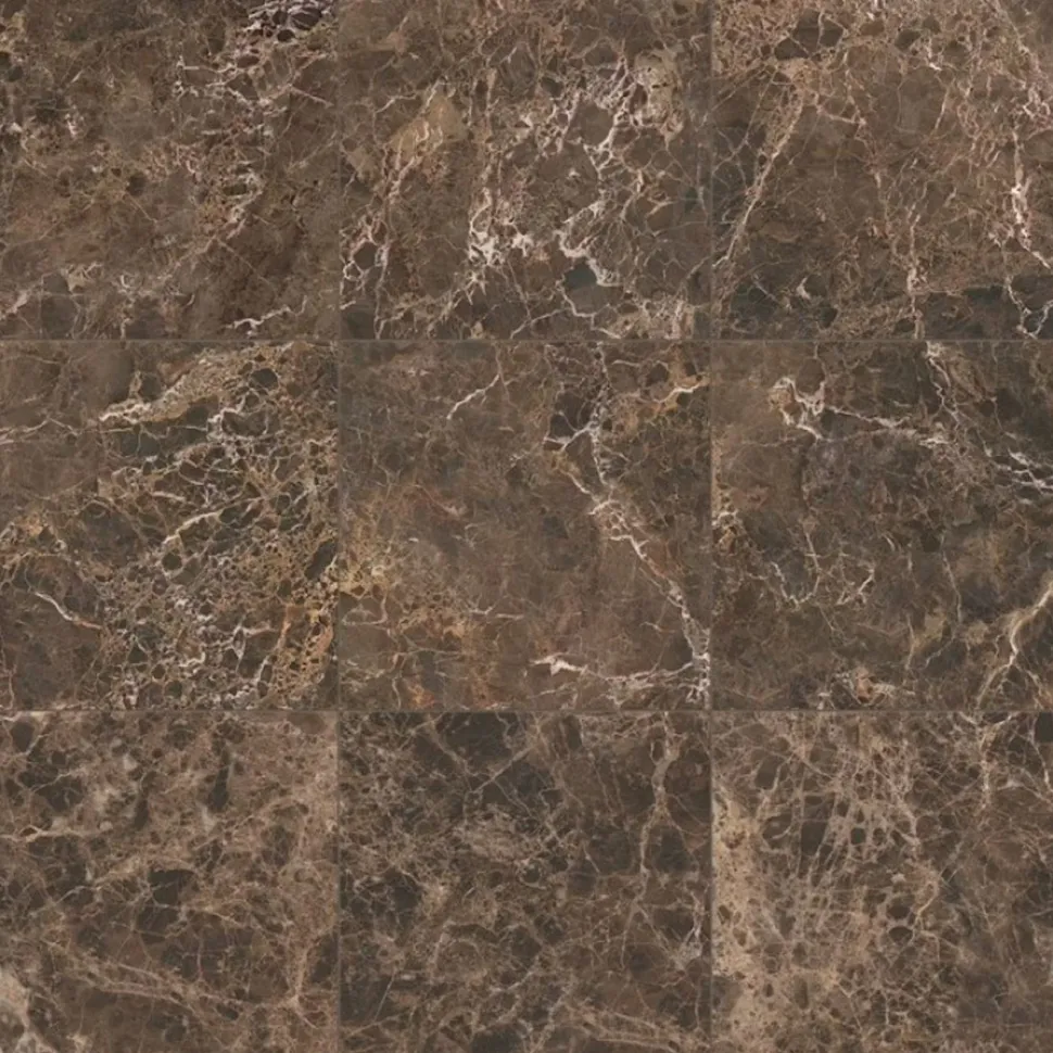 Lattialaatta Keope Elements Lux Emperador 15x15cm, ruskea
