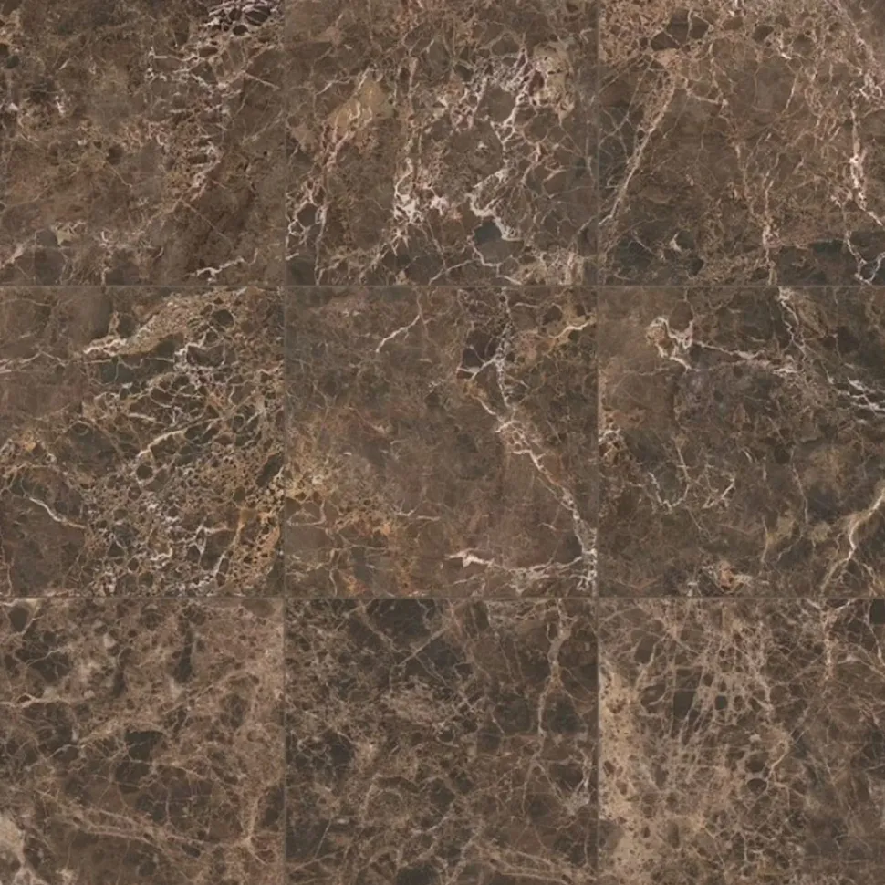 Lattialaatta Keope Elements Lux Emperador 15x15cm, ruskea