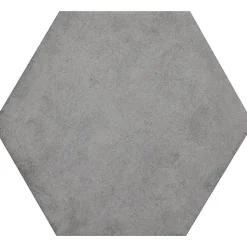 Lattialaatta Kymppi-Lattiat Concrete hex Antracite 14x16cm