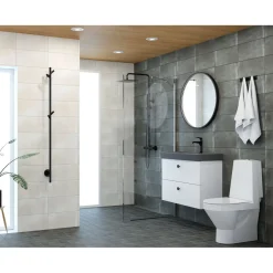 Lattialaatta Pukkila Europe Black himmeä sileä 97x97mm