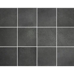 Lattialaatta Pukkila Landstone Anthracite, 10x10cm, matta, lasitettu, liimatäpläarkki